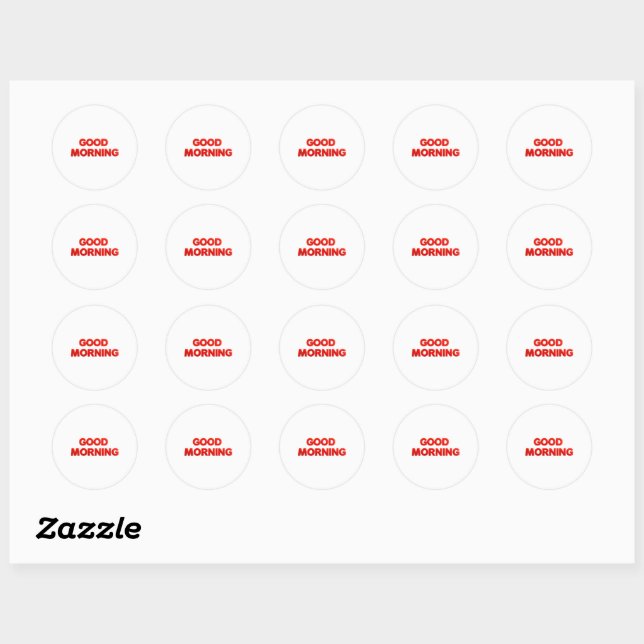 Good Morning Vibes Classic Round Sticker (Sheet)