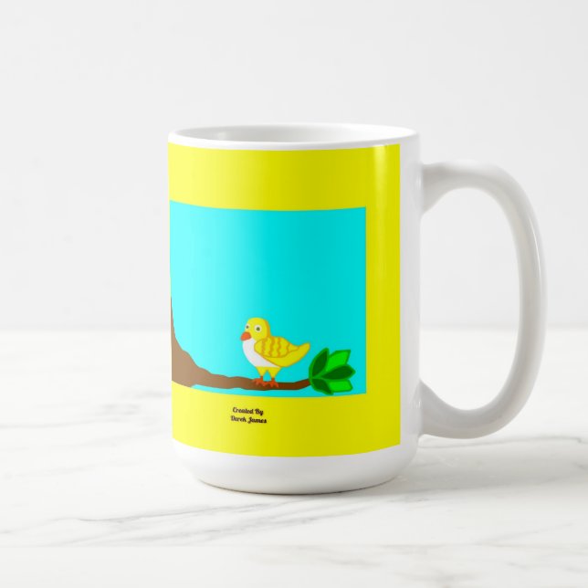 Good Morning Yellow Bird Coffee Mug (Right)