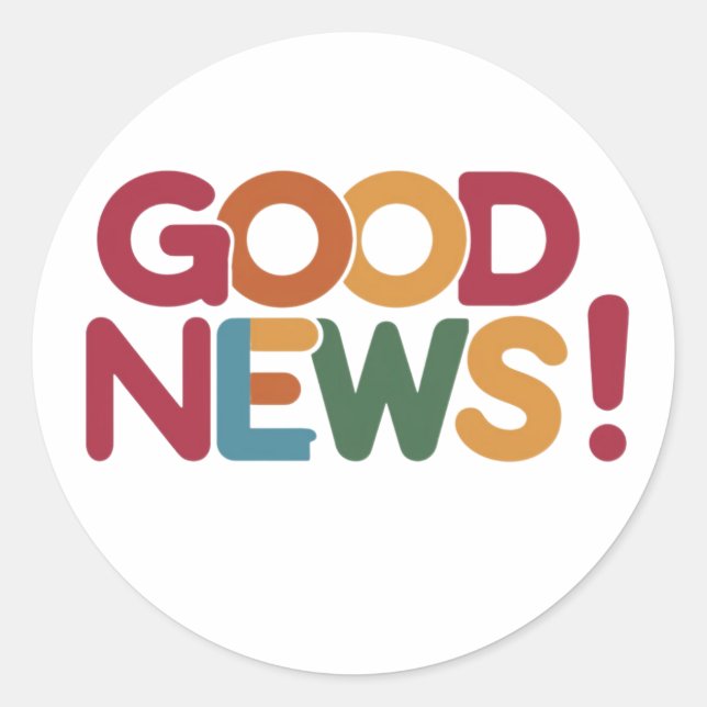 Good News Classic Round Sticker (Front)