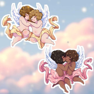 Good Night Baby Angels Sticker