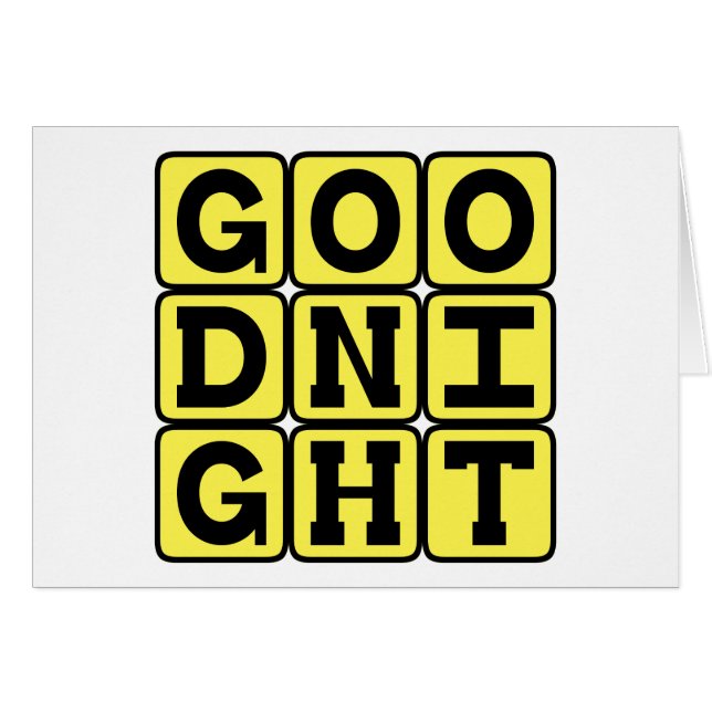 Good Night, Bedtime Salutation (Front Horizontal)