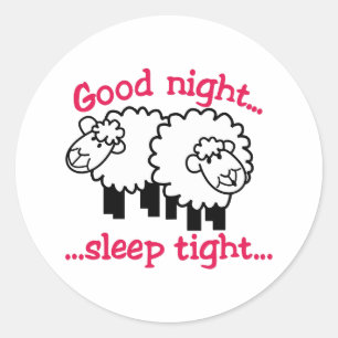 Good Night Classic Round Sticker