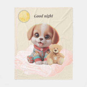 Good Night Cozy Puppy Blanket