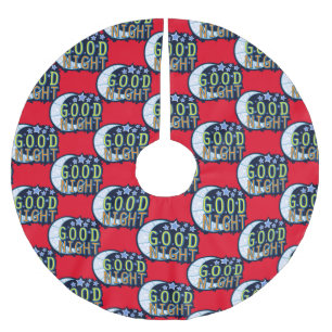 Good Night Crescent Moon Thunder_Cove Brushed Polyester Tree Skirt