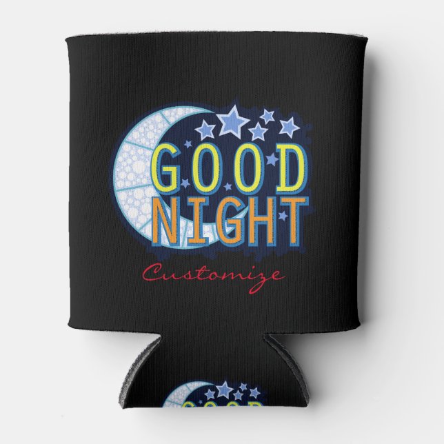 Good Night Crescent Moon Thunder_Cove Can Cooler (Front)