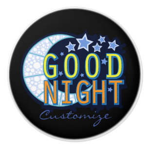 Good Night Crescent Moon Thunder_Cove Ceramic Knob