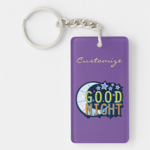 Good Night Crescent Moon Thunder_Cove Key Ring