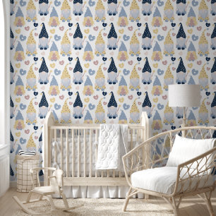 Good Night Gnomes Pattern Wallpaper