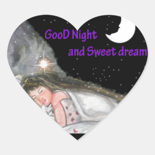 Good Night Heart Sticker
