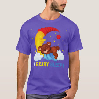 Good Night Moonlight Sleeping Bear Sleeping T-Shirt