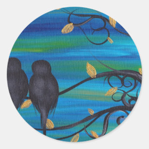 Good Night my Love Classic Round Sticker