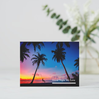 Good night my love postcard