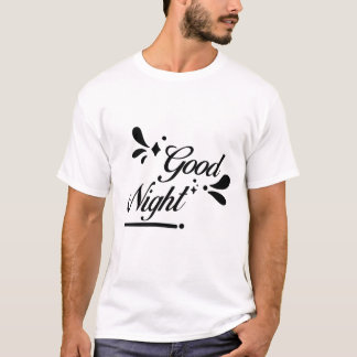 Good Night – Peaceful Moon & Stars Design T-Shirt