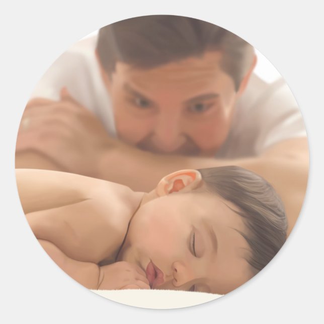 Good Night Princess Classic Round Sticker (Front)