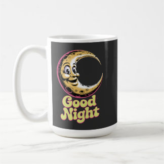 Good Night Retro Moon Coffee Mug