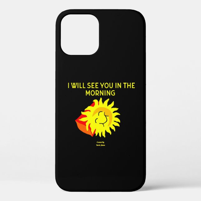 Good Night Sun Apple iPhone 12 Case (Back)