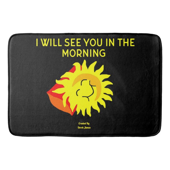Good Night Sun Large Bath Mat (Front)