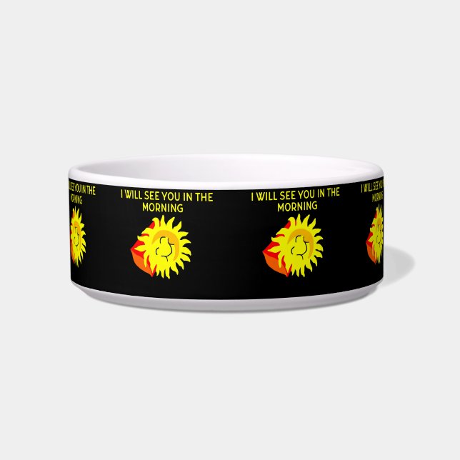 Good Night Sun Pet Bowl (Front)