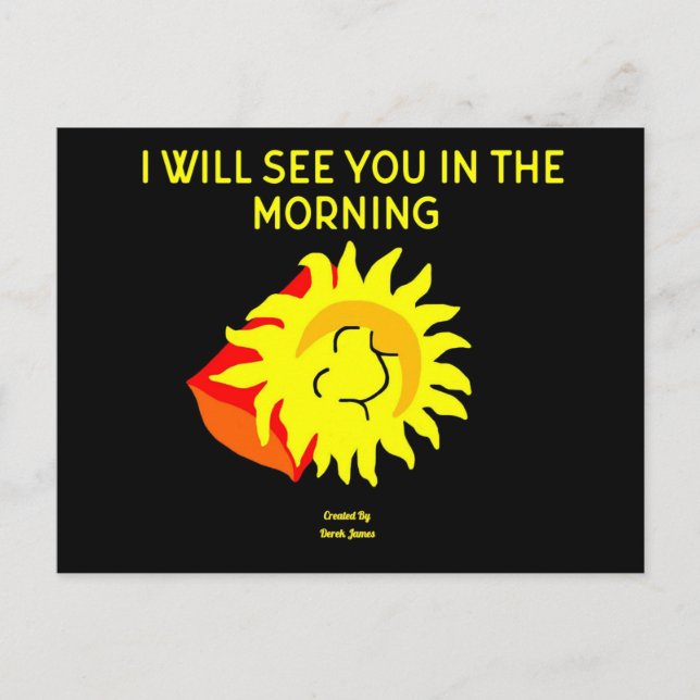 Good Night Sun Postcard (Front)