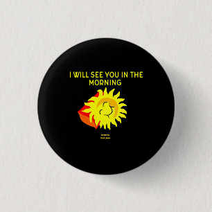 Good Night Sun Round Button