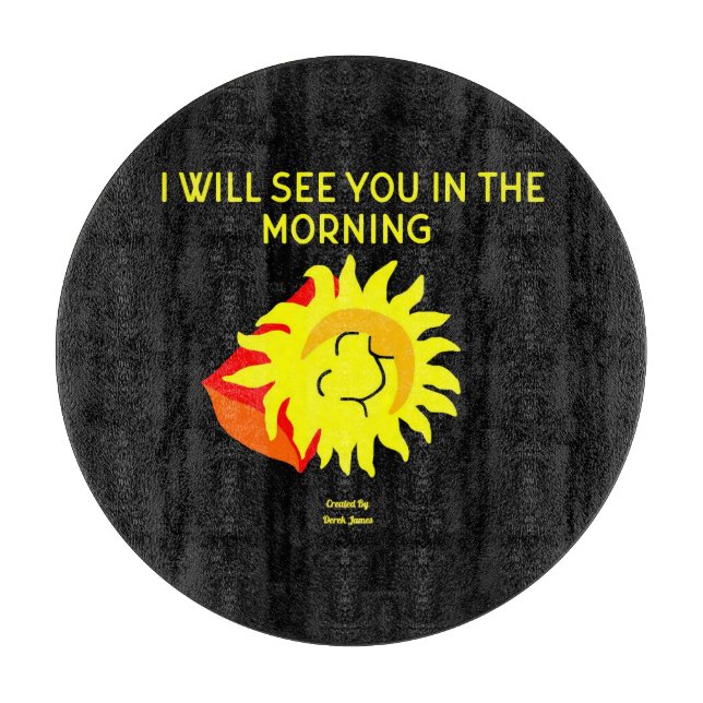 Good Night Sun Round Cutting Board 30.4 cm (Front)