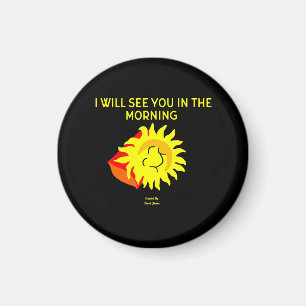 Good Night Sun Round Magnet
