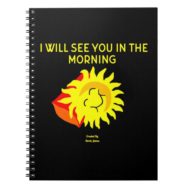 Good Night Sun Spiral Photo Notebook (Front)