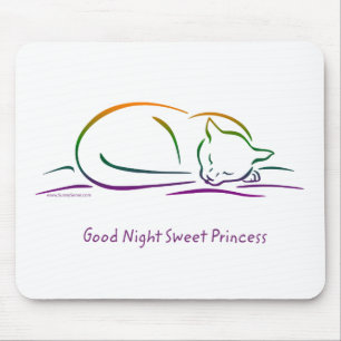 Good Night Sweet Princess (Cat) Mouse Pad