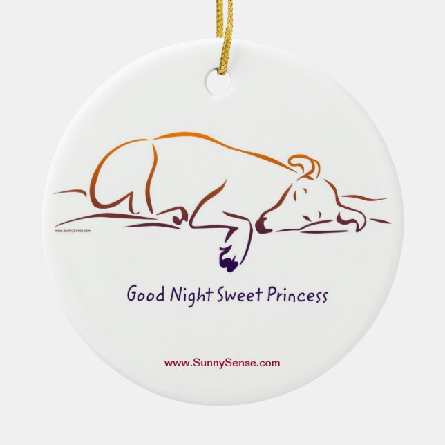 Good Night Sweet Princess ornaments (Front)