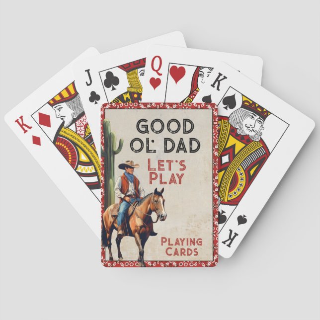 Good Ol' Dad Western Playing Cards (Back)