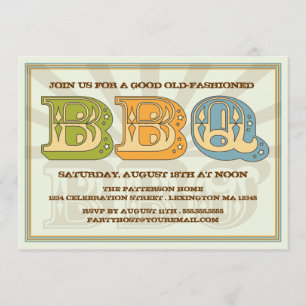 Good Old BBQ Country Style Party Invitation