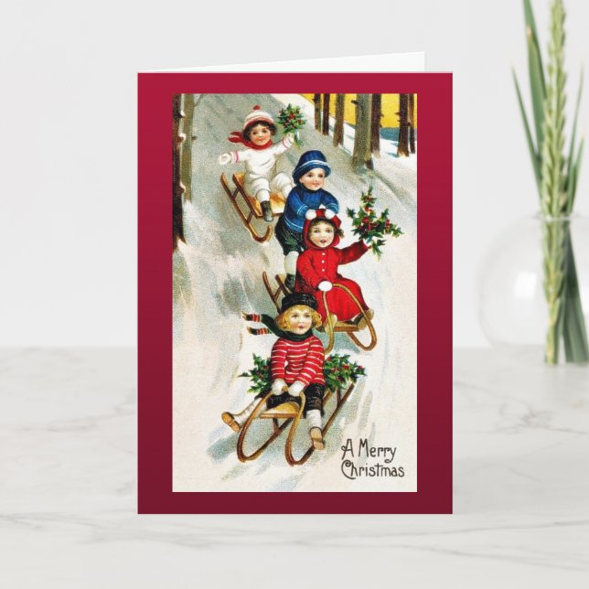 Good Old Christmas Holiday Card (Front)