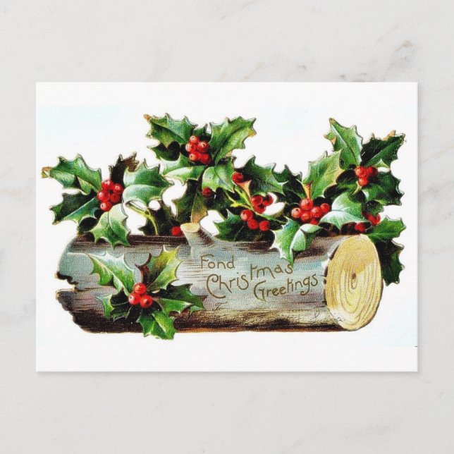 Good Old Christmas Holiday Postcard (Front)