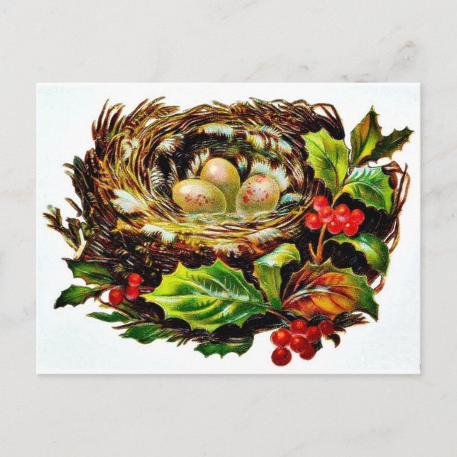 Good Old Christmas Holiday Postcard (Front)