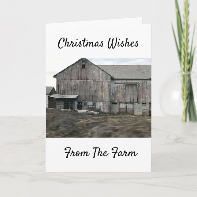 GOOD OLD **COUNTRY CHRISTMAS WISHES** FOR YOU! CARD (Front)