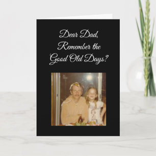 Good Old Days Personalised Photo Fathers Day Card