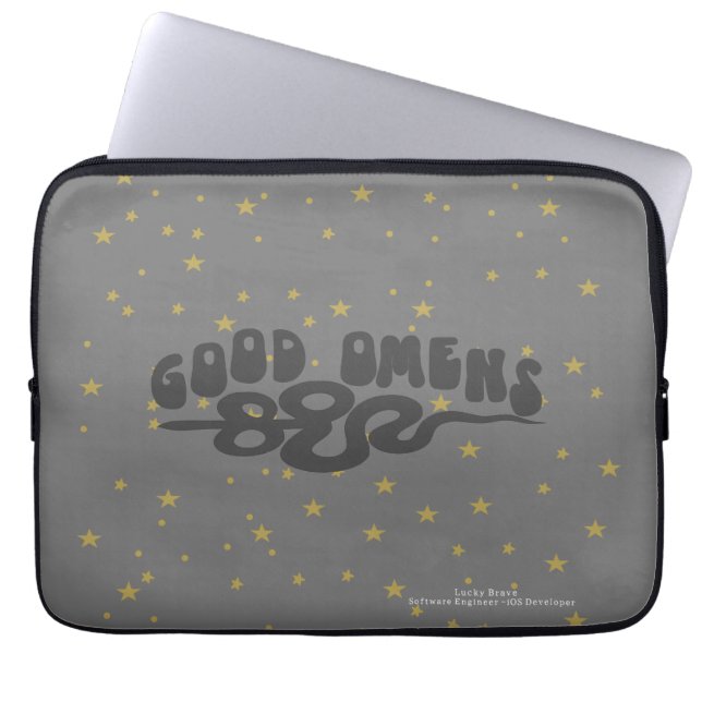 Good Omens Serpent Laptop Sleeve (Front)