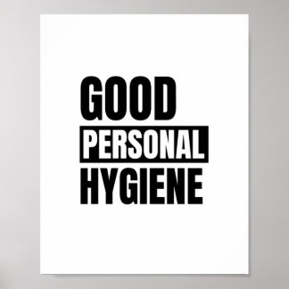 Good personal hygiene poster