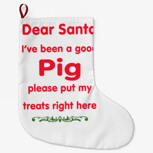 good pig large christmas stocking