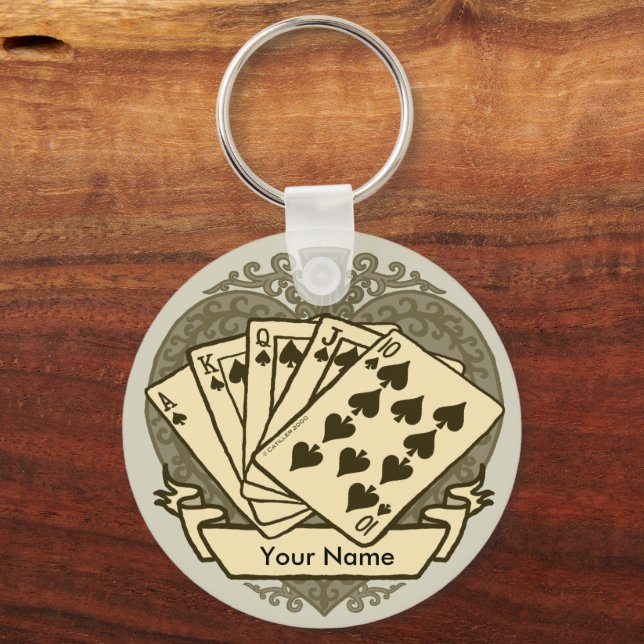 Good Poker Hand  keychain (Front)