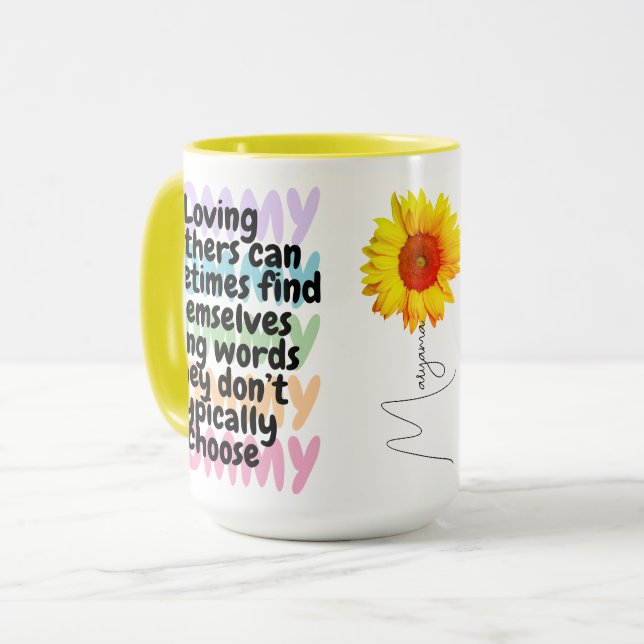 Good Quote Moms | Colourful Interior and Handle, Mug (Front Left)