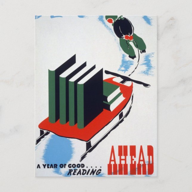 Good Reading Ahead Postcard (Front)