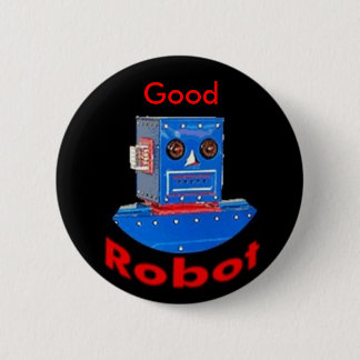 Good Robot Blue 6 Cm Round Badge