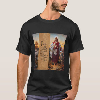 Good Shepherd Art Painting John 10 Plockhorst Jesu T-Shirt