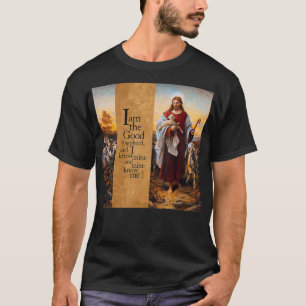 Good Shepherd Art Painting John 10 Plockhorst Jesu T-Shirt