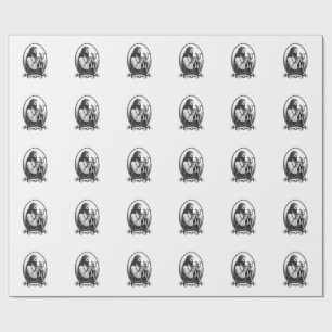 Good Shepherd Jesus Vintage Engraving Faith Shirt Wrapping Paper