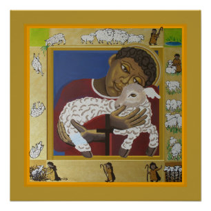 Good Shepherd Lost Sheep Icon  Poster