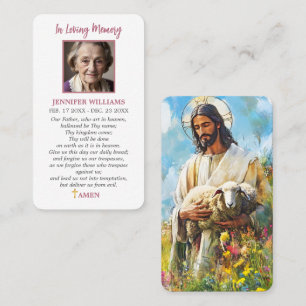 Good Shepherd prayer card Catholic funeral photo