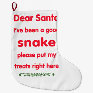 good snake large christmas stocking