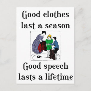 Good Speech School Saying Postcard